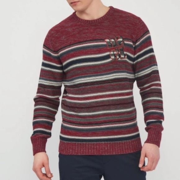 NWT - Desigual Men’s Stripes Cotton Sweater - Size XL & XXL - Picture 2 of 10